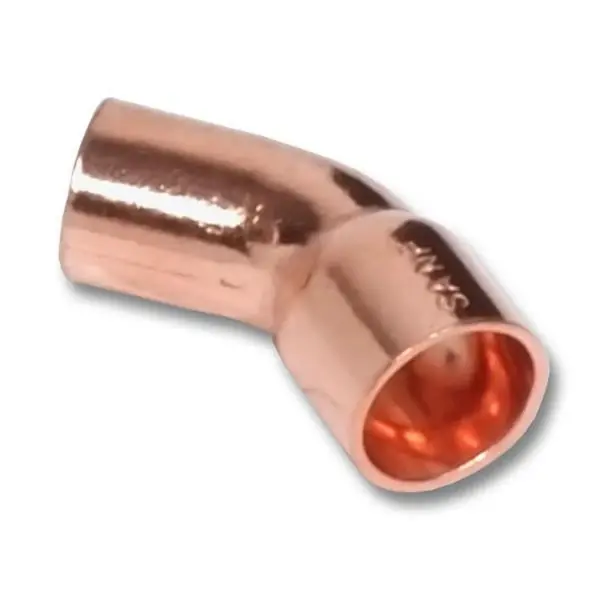 Réz forraszidom 45° ív 6mm KB Prémium