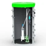 RoPump Ø800 x 1500 szennyvízátemelő szivattyútelep 2 x DAB FEKA VS 1000 szivattyúval Legkelendőbb