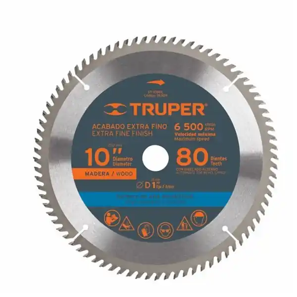 Vedd meg most TRUPER ST-1080E Körfűrészlap fához, keményfémlapkákkal, 80 fog, 250 / 25,4 mm (18309)