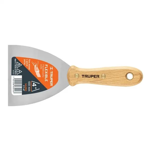 Olcsóbb TRUPER ET-4F Rugalmas spakli fa nyéllel, 10 cm (14450)