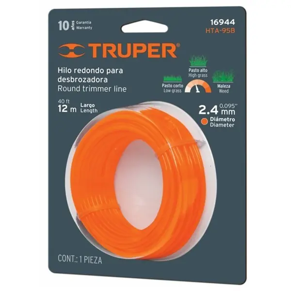 Népszerű TRUPER HTA-95B Szegélynyíró damil, kerek profil 2,4 mm / 12 m (16944)