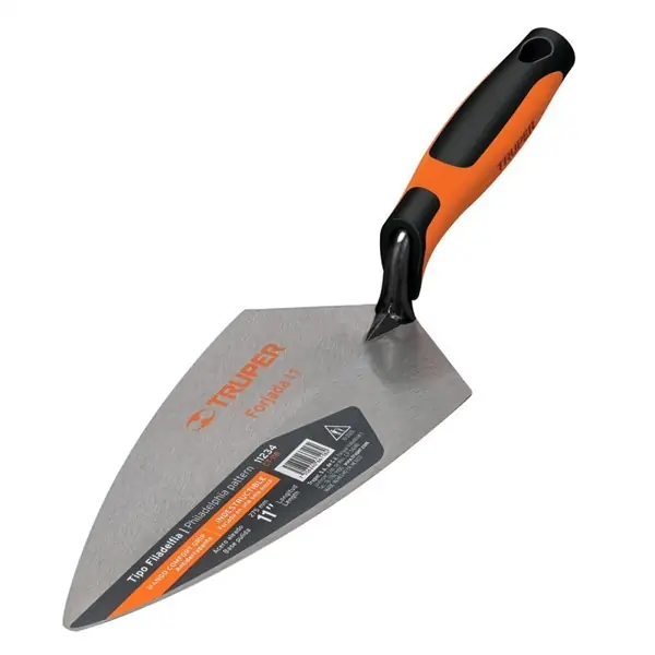 Újdonság TRUPER CT-11B Hegyes kovácsolt kőműves kanál ComfortGrip markolattal, 28 cm (11234)
