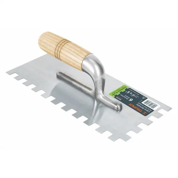 Legkelendőbb TRUPER LLM-6CG Fogazott glettelő fa markolattal,13 x 28 cm / 12 mm (102703)