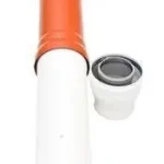 Akciós ár Ariston PPS/ALU 80/125 függőleges kémény vörös 60/100 kúpos hüvellyel (3318081)