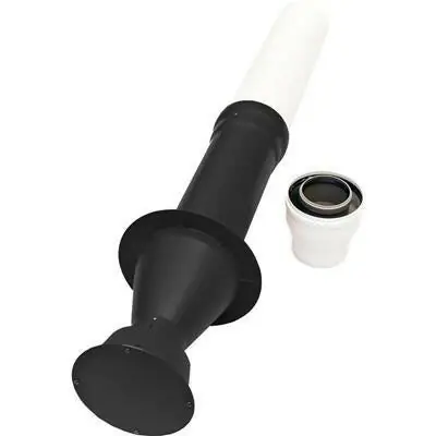 Ariston PPS/ALU 80/125 függőleges kémény fekete 60/100 kúpos hüvellyel (3318080) Ajánlat
