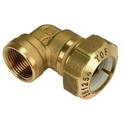 Azonnal elérhető KPE csatlakozó réz könyök BM 25-3/4"