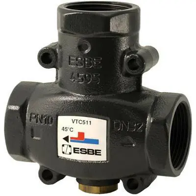 Ne maradj le ESBE VTC511 töltőszelep 1 1/4" belső menetes szilárd tüzelés 70C kvs=14 (51020900)