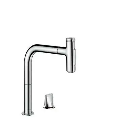 Exkluzív ajánlat Hansgrohe Metris Select M71 2-lyukú konyhai csaptelep 200 kihúzható kifolyó (M7120), króm ( 73818000 )