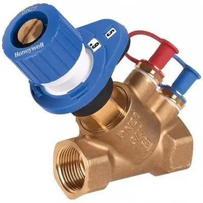 Vedd meg online Honeywell beszabályozó szelep SafeCon™ mérőcsonkkal, visszatérő vezetékbe 1/2" bm PN16 2...130°C (V5032Y0015B)