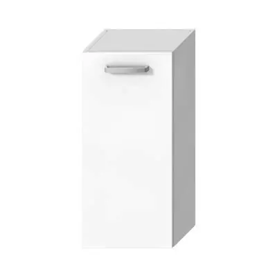 Jika Lyra Plus középmagas szekrény, 1 ajtós, balos/jobbos, 2 polcos, fényes fehér, 75x34,6x25 cm (H43J3811303001) Szezonális akció