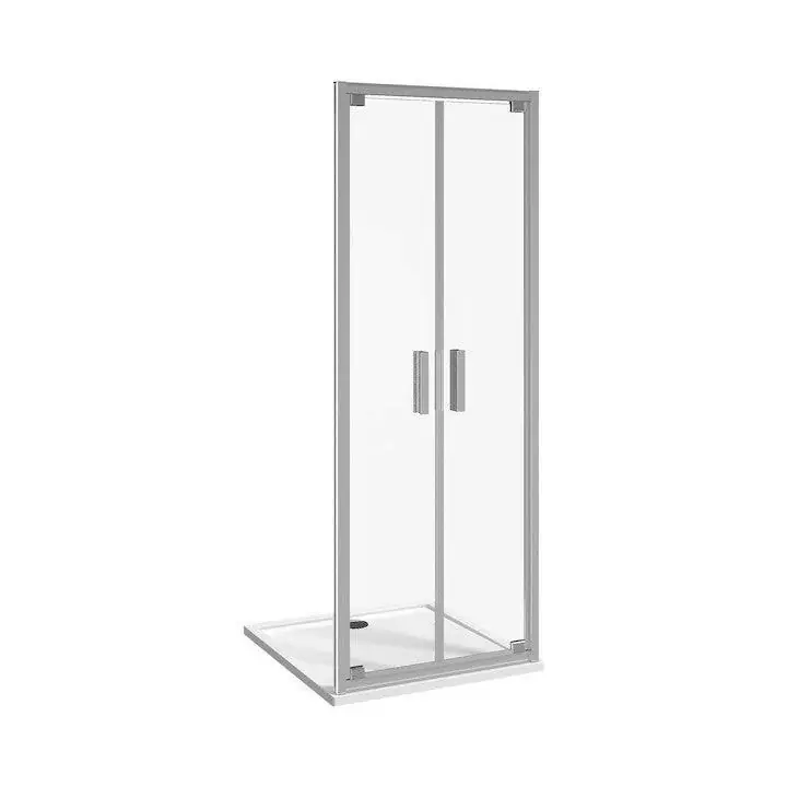 Utolsó esély Jika Nion 90 zuhanyajtó, összehajtható, jobbos/balos, ezüst/átlátszó üveg, 86,5x195 cm ( H2562N20006681 )