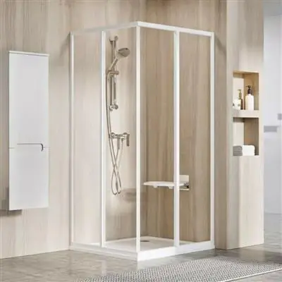 Ravak SRV2-80 195 S zuhanykabin, fehér+Transparent üveg (14V401O2Z1) Kiárusítás