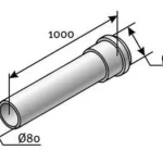 SAUNIER 80 cső 100cm (08511100) Árengedmény
