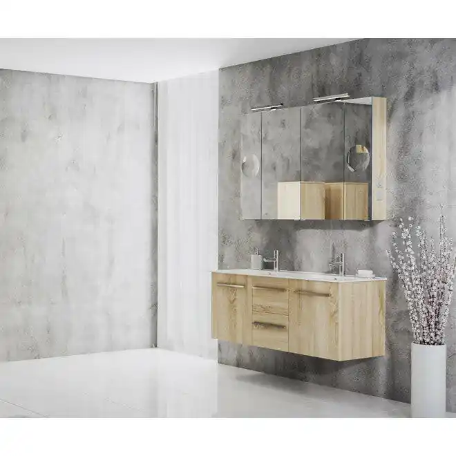 Tboss Milano 120 alsószekrény, 2 medencés mosdó, 2 csaplyuk, 2 fiók (120 2M/2CS) Bestseller