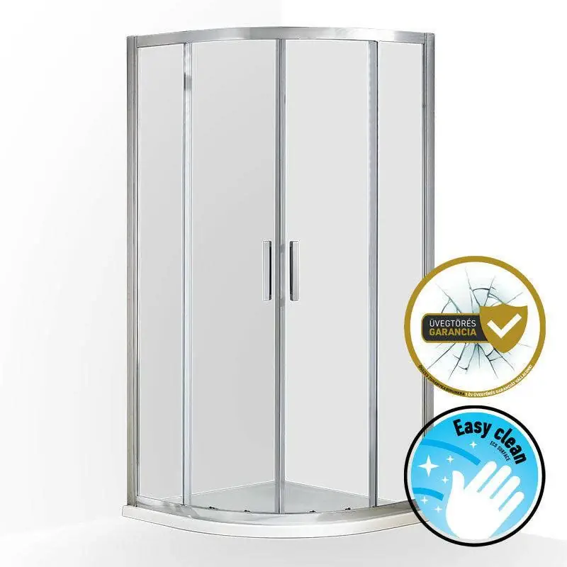 Wellis Aquarius 80 két tolóajtós íves kabin Easy Cleannel (80x80x190) ( WC00471 ) Azonnal elérhető