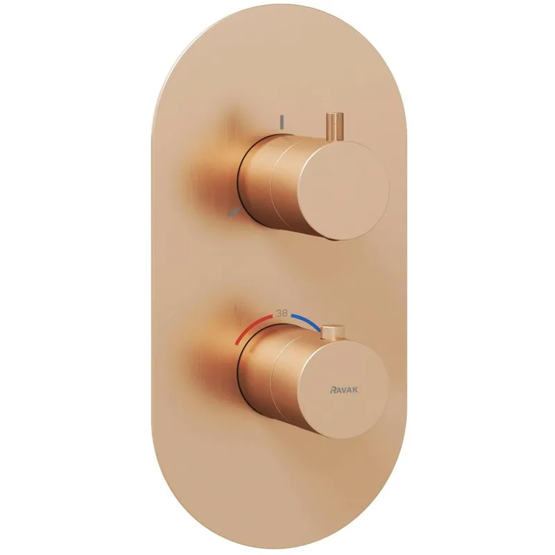 Ravak Espirit zuhanycsaptelep falba süllyesztett, termosztátos, háromutas, belső egység nélkül, rose gold (X070363) Ajánlat