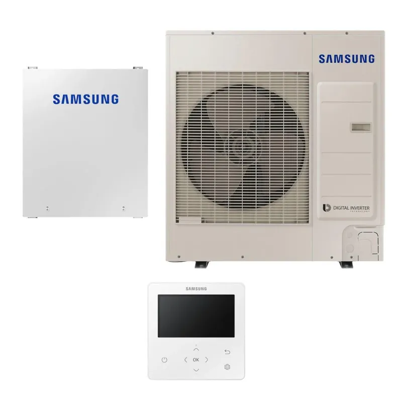 Bestseller Samsung Mono R32 hőszivattyú 8 kW + vezérlő szett (szelepvezérlő + szabályzó), 3 fázis (M-R32-8-0-3)