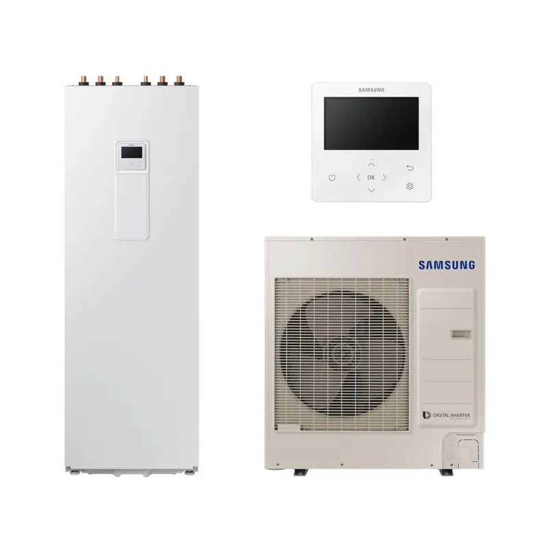 Samsung Split ClimateHub R32 hőszivattyú 9 kW + 200l-es tartály + vezetékes szabályzó, 1 fázis (SCH-R32-9-1-1) Népszerű