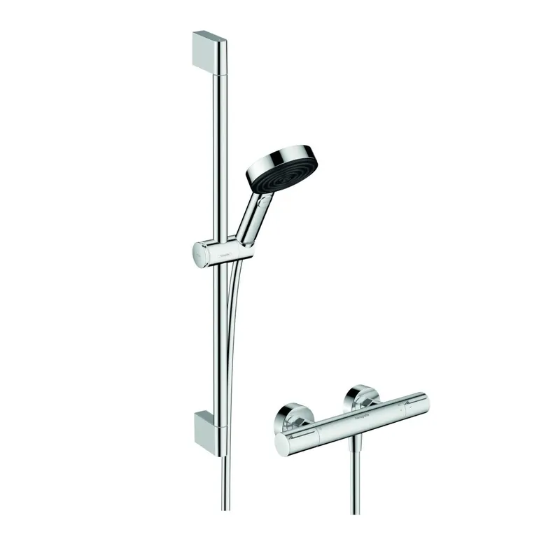 Hansgrohe Pulsify Select S zuhanyrendszer termosztátos, Ecostat Element, 65cm-es zuhanyrúd, króm (24272000) Bestseller