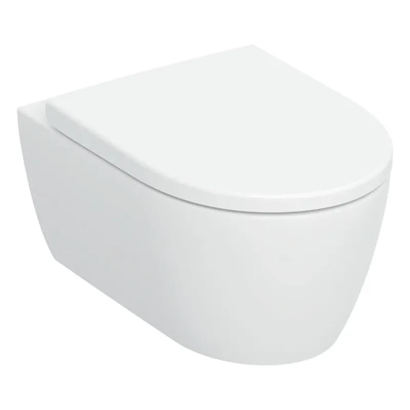 Geberit iCon fali wc készlet, mélyöblítésű, zárt forma, TurboFlush, WC-ülőkével, lecsapodásgátlós (503.046.00.1) Prémium