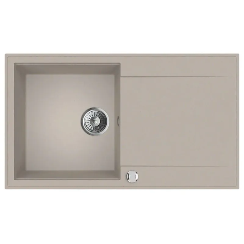 Mofém Zenit 86 1B1D gránit mosogatótálca, 1 medencés, 1 csepptálcás, 860x500mm, bézs (M-760012803B2) Végkiárusítás