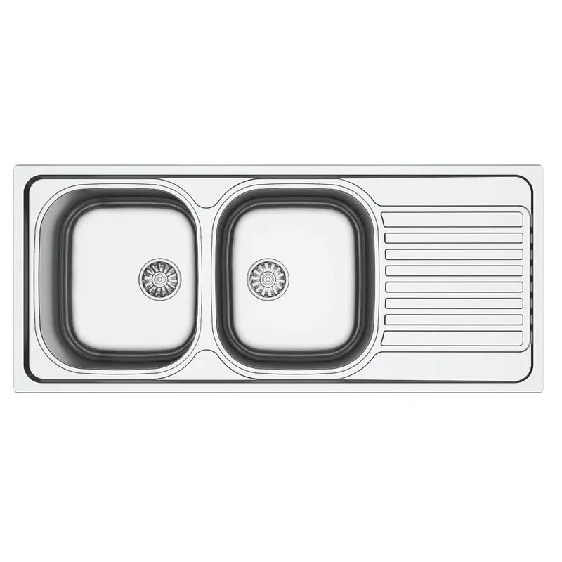 Mofém Infinite 2B1D mosogatótálca, 2 medence, 1 csepptálcás, 1160x500mm (M-760012811) Ajánlat