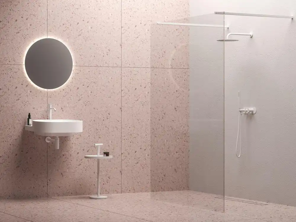 Outlet Ravak Walk In Free szett - 150 zuhanykabin Fehér matt+transparent, 2 merevítővel (GW9FP0E0SZ1)