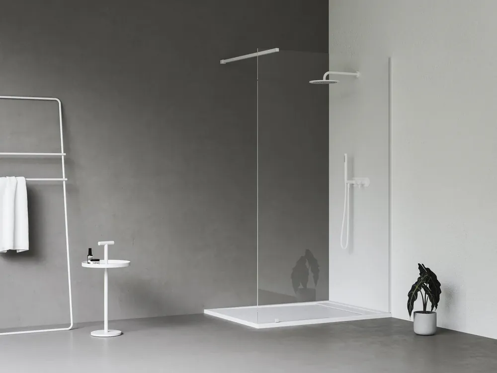 Ravak Walk In Wall szett - 120 zuhanykabin fehér matt+transparent, 1 merevítővel (GW9WG0E0SZ1) Gyors kiszállítás