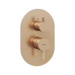 Újdonság RAVAK Espirit falba süllyesztett csaptelep, kétutas, R-boxhoz, szálcsiszolt rose gold