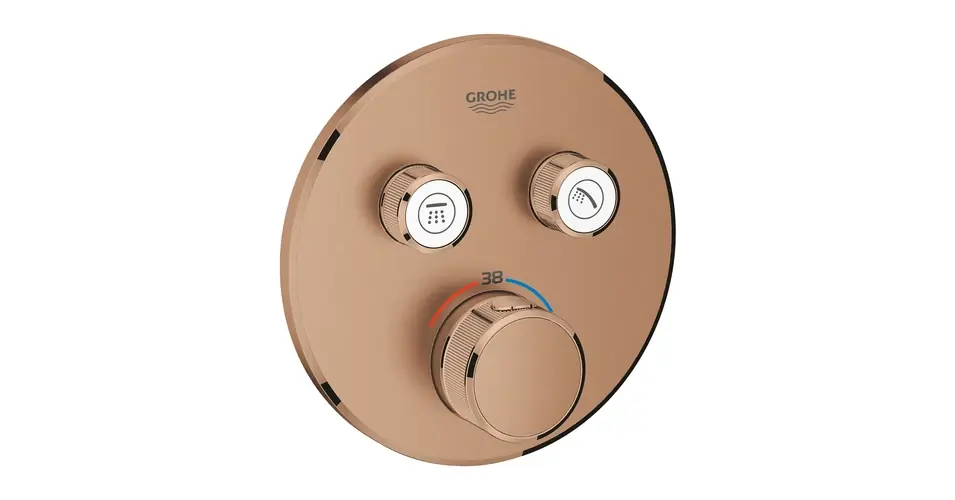 GROHE Grohtherm SmartControl termosztát falsík mögötti telepítéshez, 2 fogyasztóra, brushed warm sunset Expressz szállítás