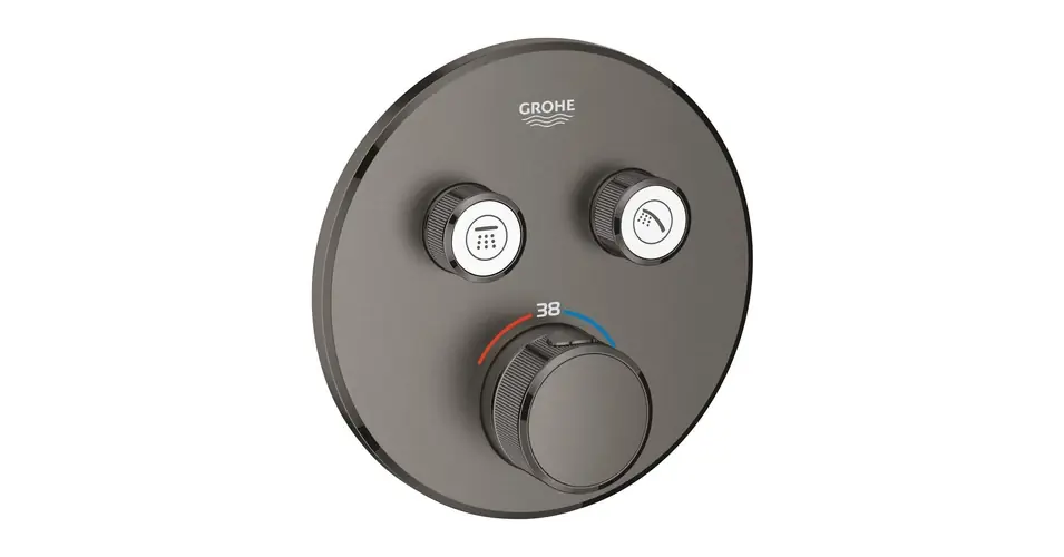 GROHE Grohtherm SmartControl termosztát falsík mögötti telepítéshez, 2 fogyasztóra, brushed hard graphite Vásárlói kedvenc