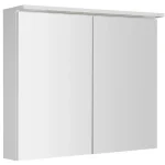 AQUALINE Kawa Strip tükrösszekrény, LED világítással, 80×70×22 cm, fehér Vedd meg online