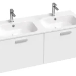Prémium RAVAK SD Chrome II 1200 mosdó alatti szekrény, fehér/fehér, króm fogantyúval