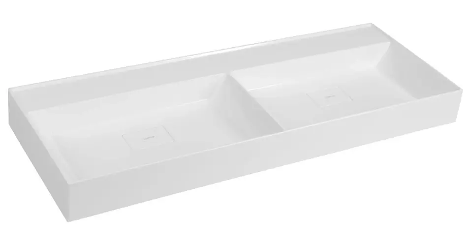 Outlet SAPHO Godiva öntöttmárvány mosdó, csaplyuk nélkül, 119×44 cm