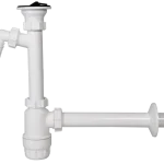 Mosdószifon 5/4", leeresztőszeleppel, mosógép csatlakozóval, Ø32 mm-es elfolyással Biztonságos fizetés