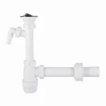 Akció Mosdószifon 5/4", leeresztőszeleppel, mosógép csatlakozóval, O40 mm-es elfolyással