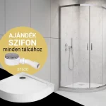 H2O Comfort A íves zuhanykabin + Nero A előlapos zuhanytálca Legnépszerűbb