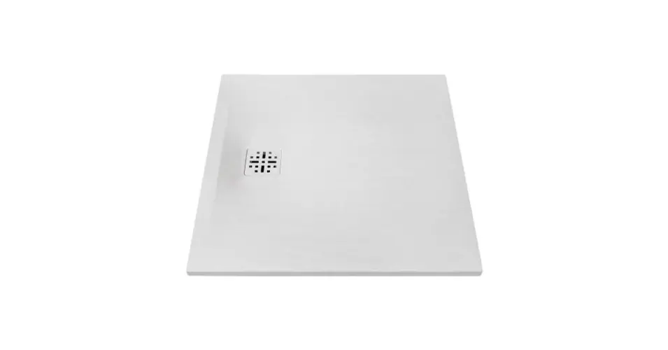 MARMY Basalto zuhanytálca - 80×80 selyem fehér (prada white) Kedvezmény