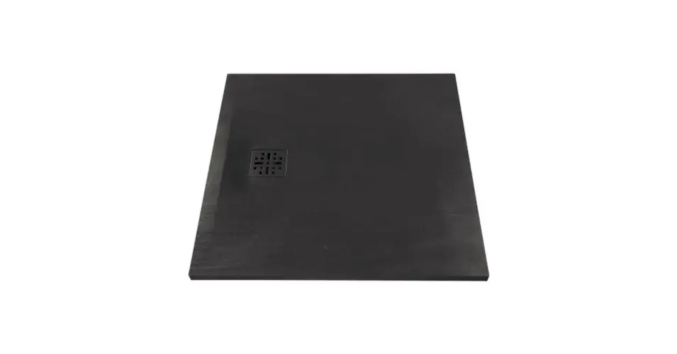 Biztonságos fizetés MARMY Basalto zuhanytálca - 90×100 selyem fekete (cavalli black)