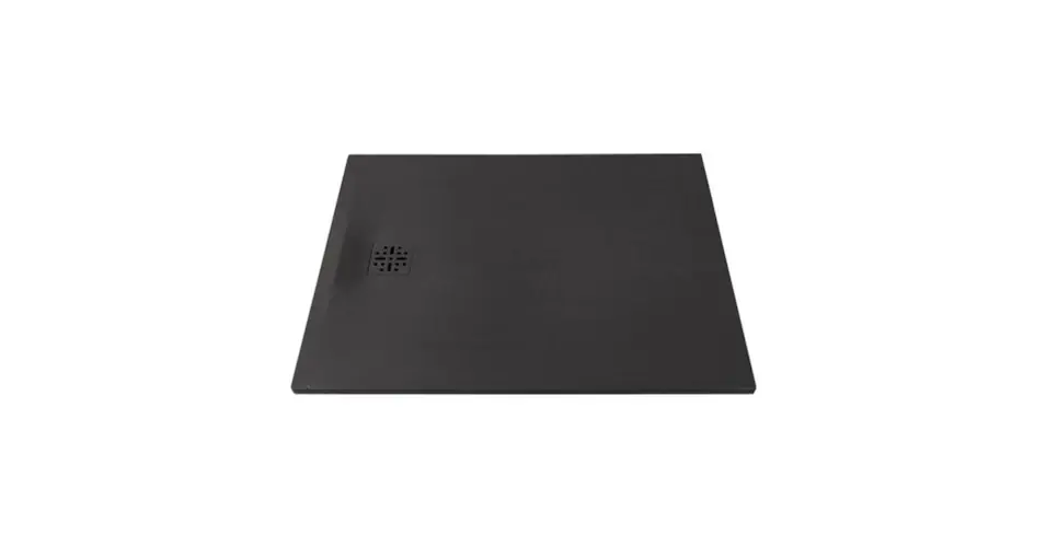 MARMY Basalto zuhanytálca - 100×120 selyem fekete (cavalli black) Szuper ajánlat