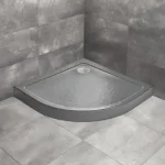 RADAWAY Doros Stone A íves akril zuhanytálca előlappal, antracit Rendeld meg most