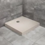 RADAWAY Doros Stone C szögletes akril zuhanytálca előlappal, bézs Outlet