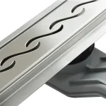 Legnépszerűbb WELLIS W-Drain zuhanyfolyóka, Wavy mintázatú ráccsal