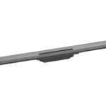 Ne maradj le HANSGROHE RainDrain Flex zuhanylefolyó színkészlet 1200, méretre vágható, fali illesztéshez, szálcsiszolt fekete króm
