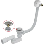 ALCA CLICK/CLACK kádszifon, feltöltős túlfolyóval vastag falú kádakhoz, króm, 120 cm Vedd meg online