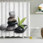 Biztonságos fizetés Zuhanyfüggöny, textil 180x200 mm, Feng-Shui levéllel