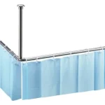 Kedvezményes ár BEMETA Zuhany zuhanyfüggöny tartó, sarok kivitel, átm.: 25 mm, 1400×500×1400 mm, inox/polírozott