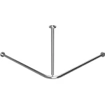 Expressz kézbesítés BEMETA Zuhany zuhanyfüggöny tartó, sarok kivitel, átm.: 25 mm, 900×500×900 mm, inox/polírozott