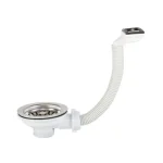 Leeresztőszelep 6/4", O114 mm, szögletes túlfolyóval, csepptálcás mosogatóhoz Csak ma