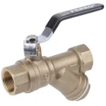Expressz szállítás FERRO Herkules V17 típusú gömbcsap Y-típusú szennyszűrővel, acél karral 5/4" BB PN40